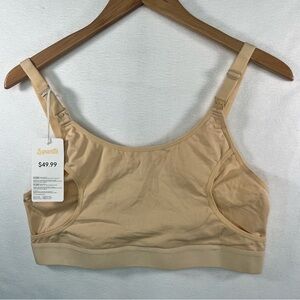 NWT Lupantte Nursing Bra-2 IN 1-Hands Free Pump Bra Tan Size Large